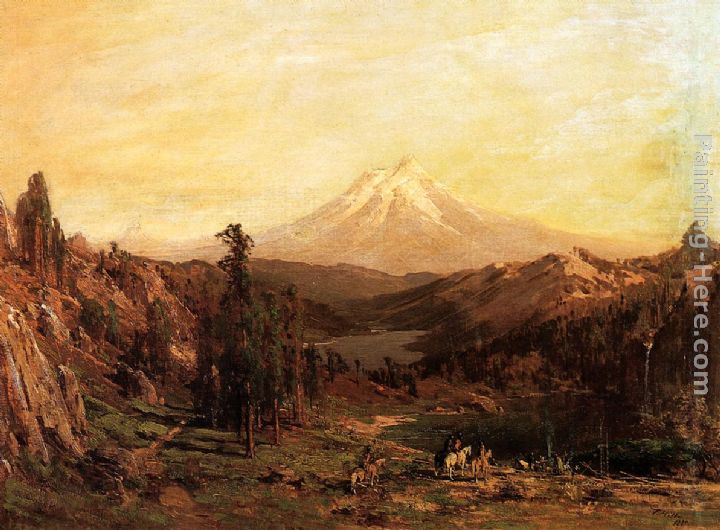 Mount Shasta and Castle Lake, California painting - Thomas Hill Mount Shasta and Castle Lake, California art painting